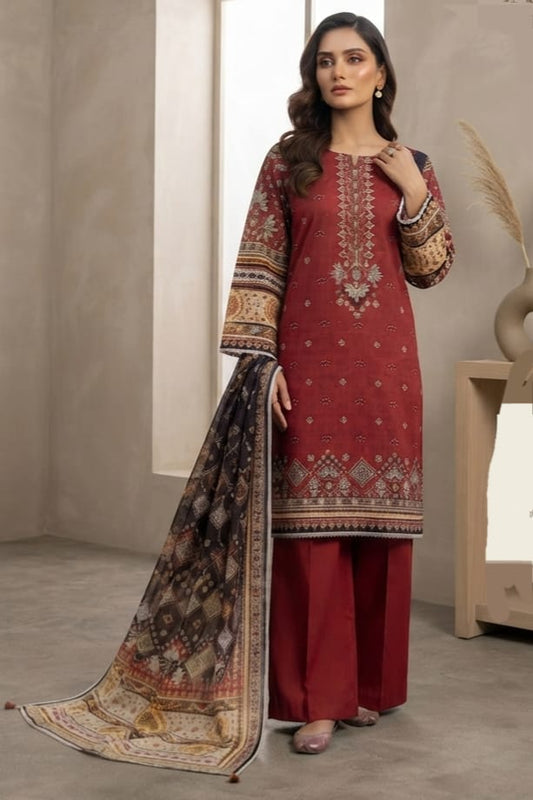 La Reine Unstitched Printed Lawn 3pc