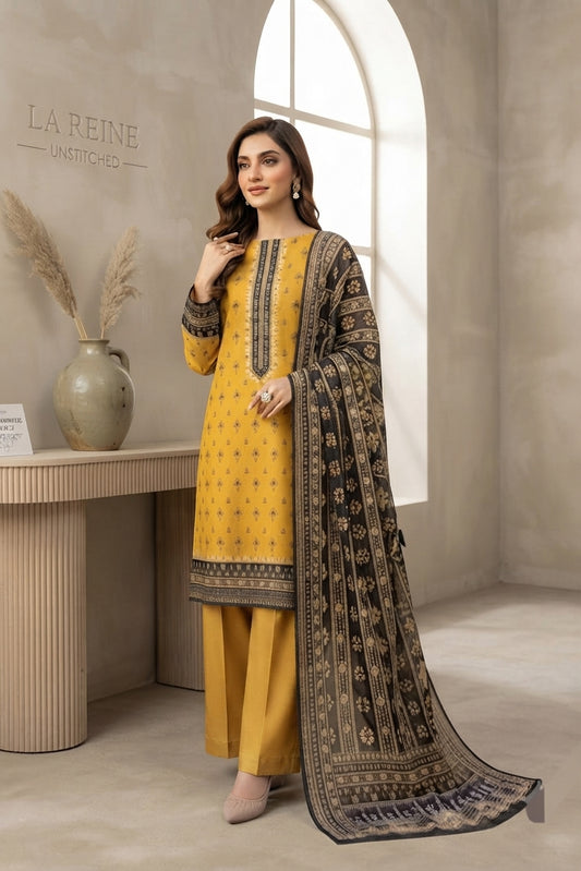 La Reine Unstitched Printed Lawn 3pc