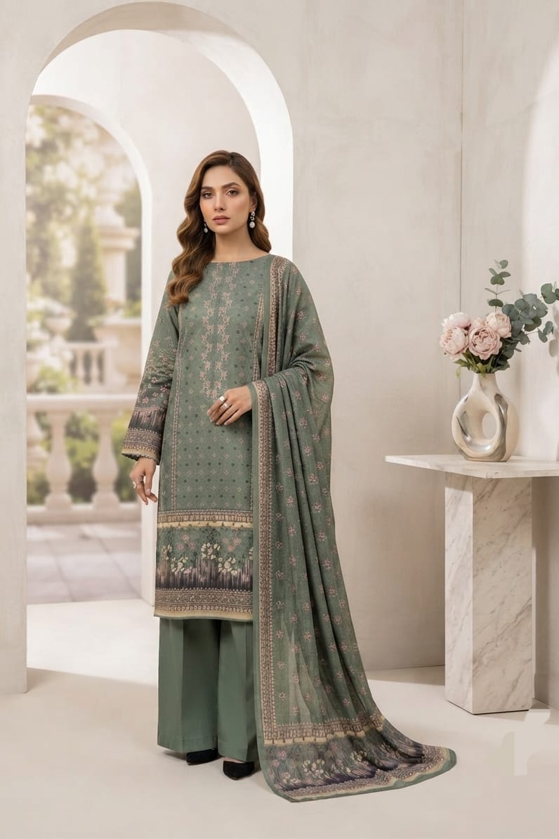 La Reine Unstitched Printed Lawn 3pc