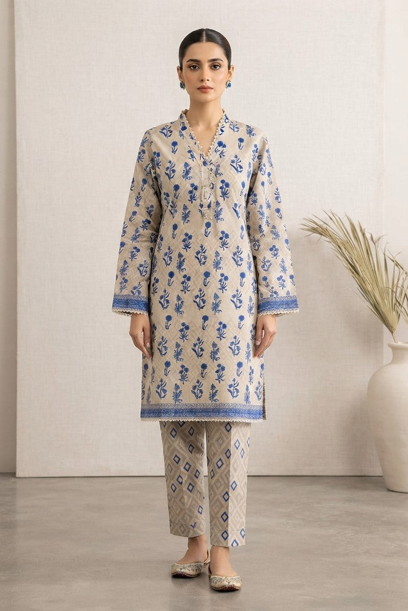 La Reine Stitched Printed ST 2pc