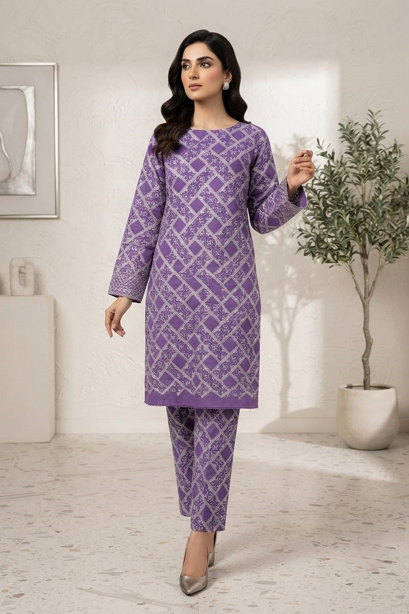 Designer Unstitched Embroidered ST Lawn 2pc