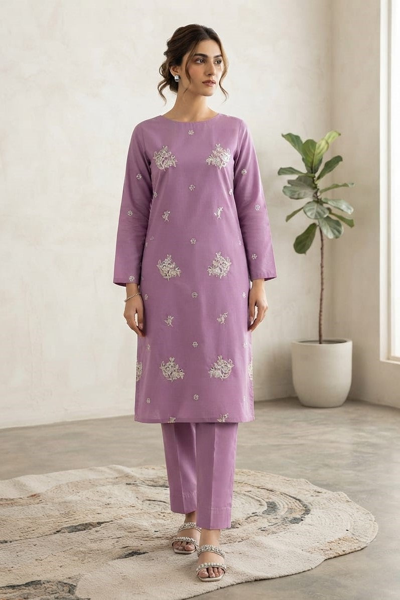 Designer Unstitched Embroidered ST Lawn 2pc