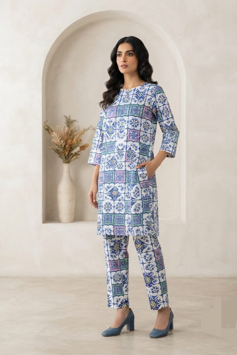 Mix Brand Unstitched Printed Linen Allover ST 2pc