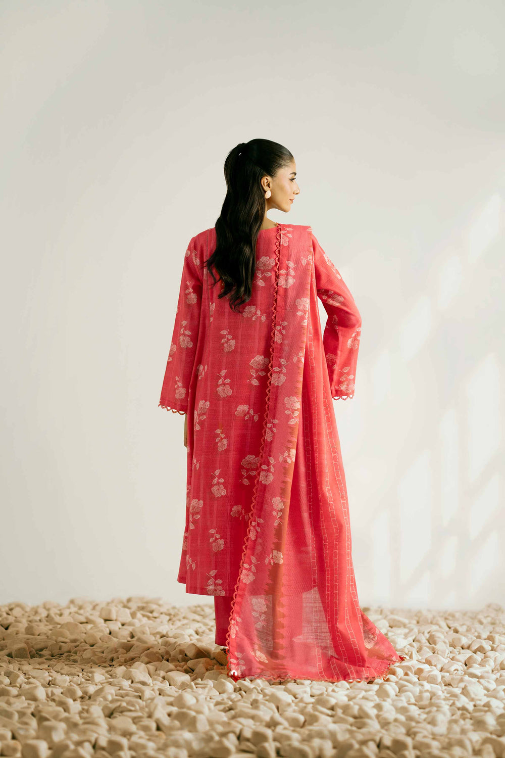 Nishat Unstitched Printed Khaddar 3pc