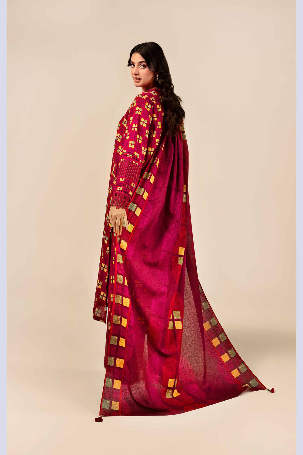 Nishat Unstitched Printed Khaddar 3pc
