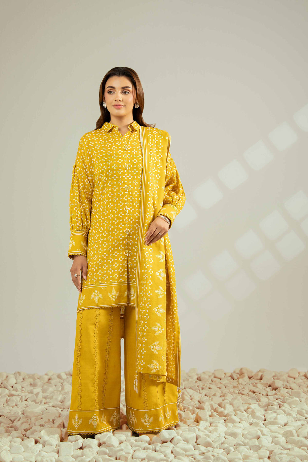 Nishat Unstitched Printed Khaddar 3pc