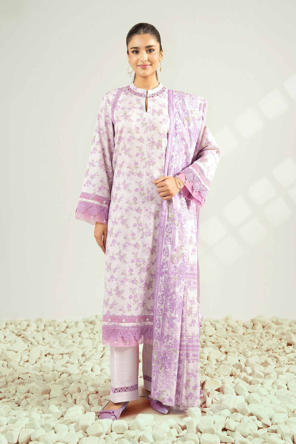 Nishat Unstitched Printed Khaddar 3pc