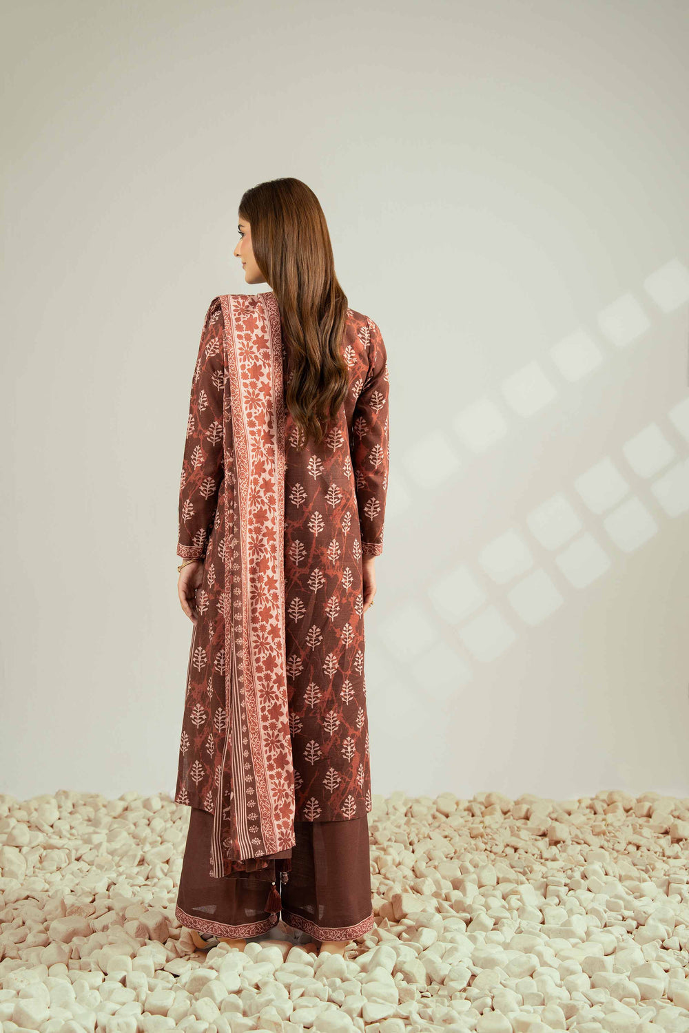 Nishat Unstitched Printed Khaddar 3pc