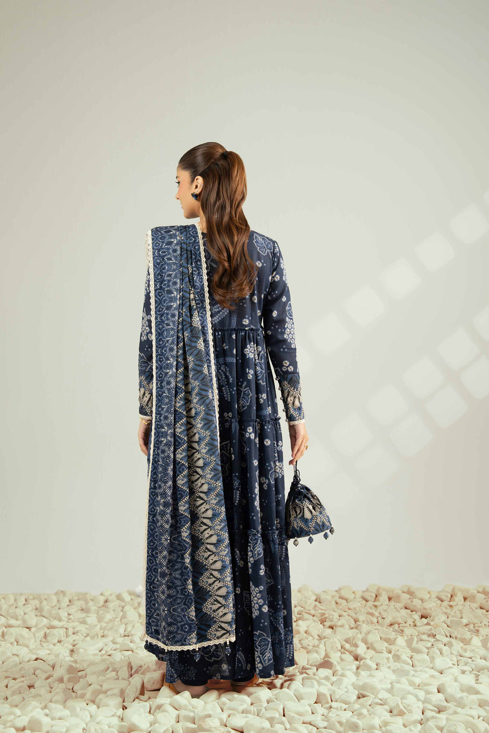 Nishat Unstitched Printed Khaddar 3pc