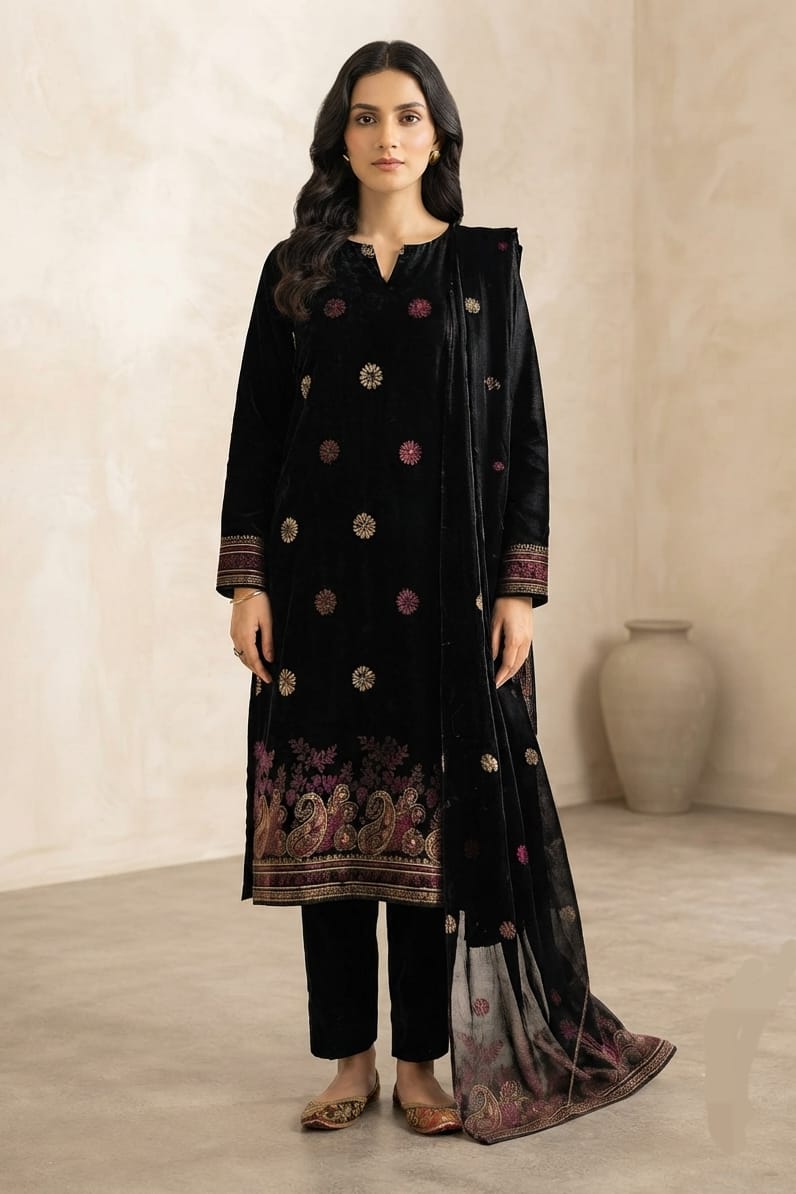Saya Unstitched Printed Jacquard 3pc