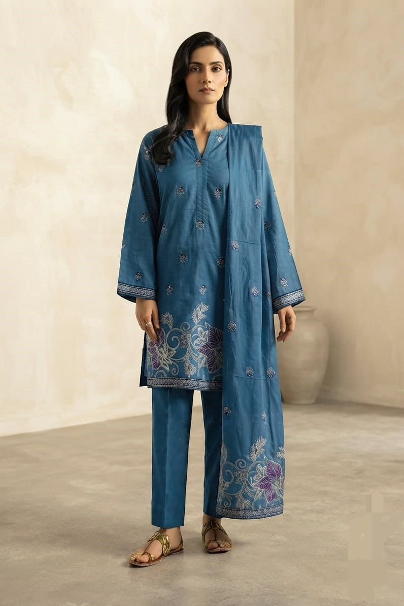 Saya Unstitched Printed Jacquard 3pc