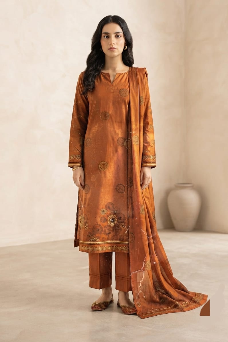 Saya Unstitched Printed Jacquard 3pc