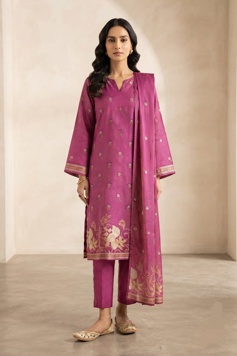 Saya Unstitched Printed Jacquard 3pc