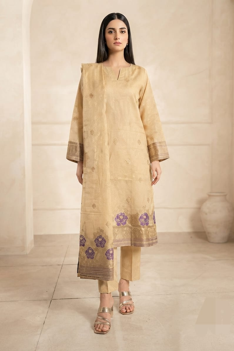 Saya Unstitched Printed Jacquard 3pc