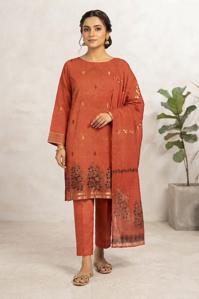 Saya Unstitched Printed Jacquard 3pc