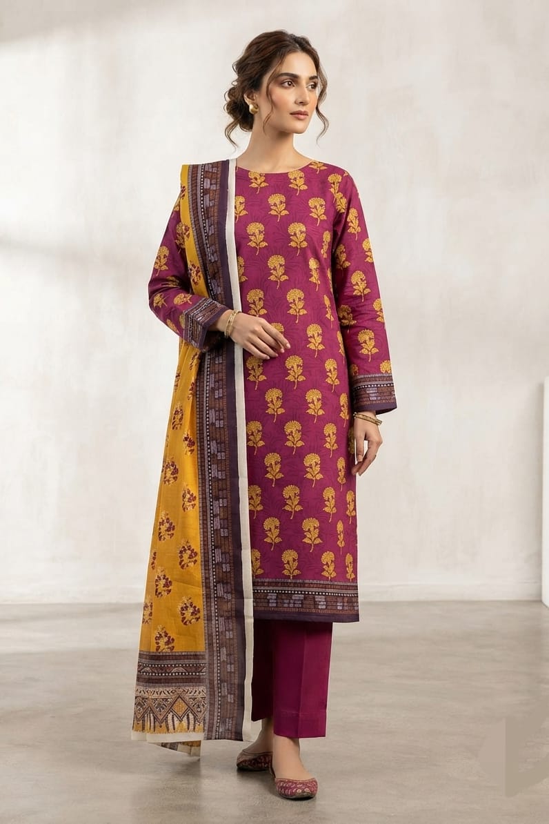 Saya Unstitched Printed Khaddar 3pc