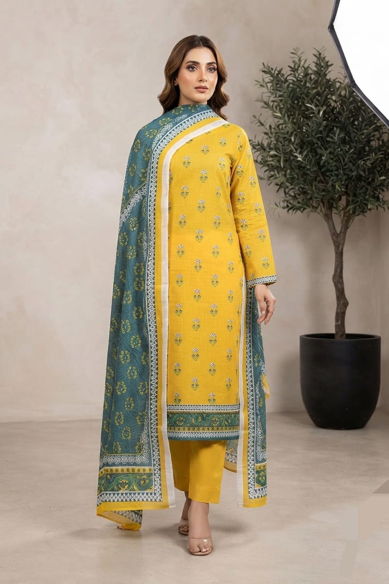 Saya Unstitched Printed Khaddar 3pc