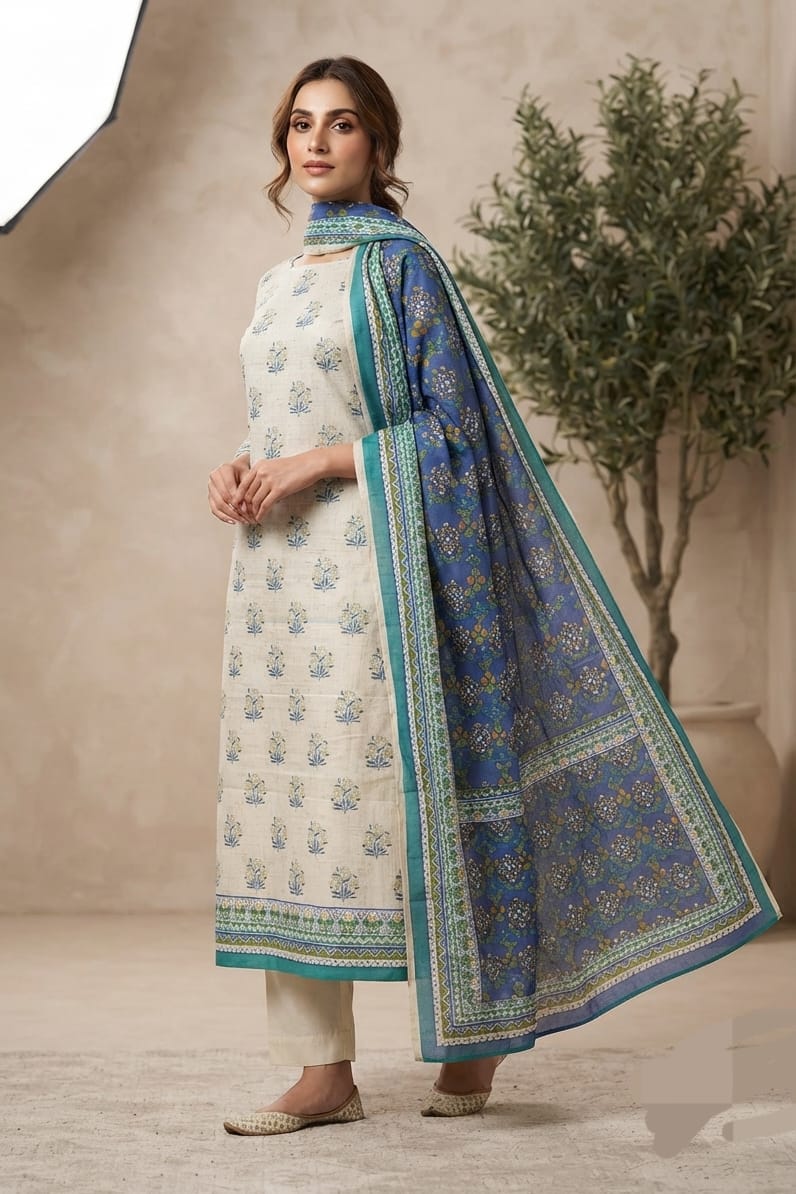 Saya Unstitched Printed Khaddar 3pc