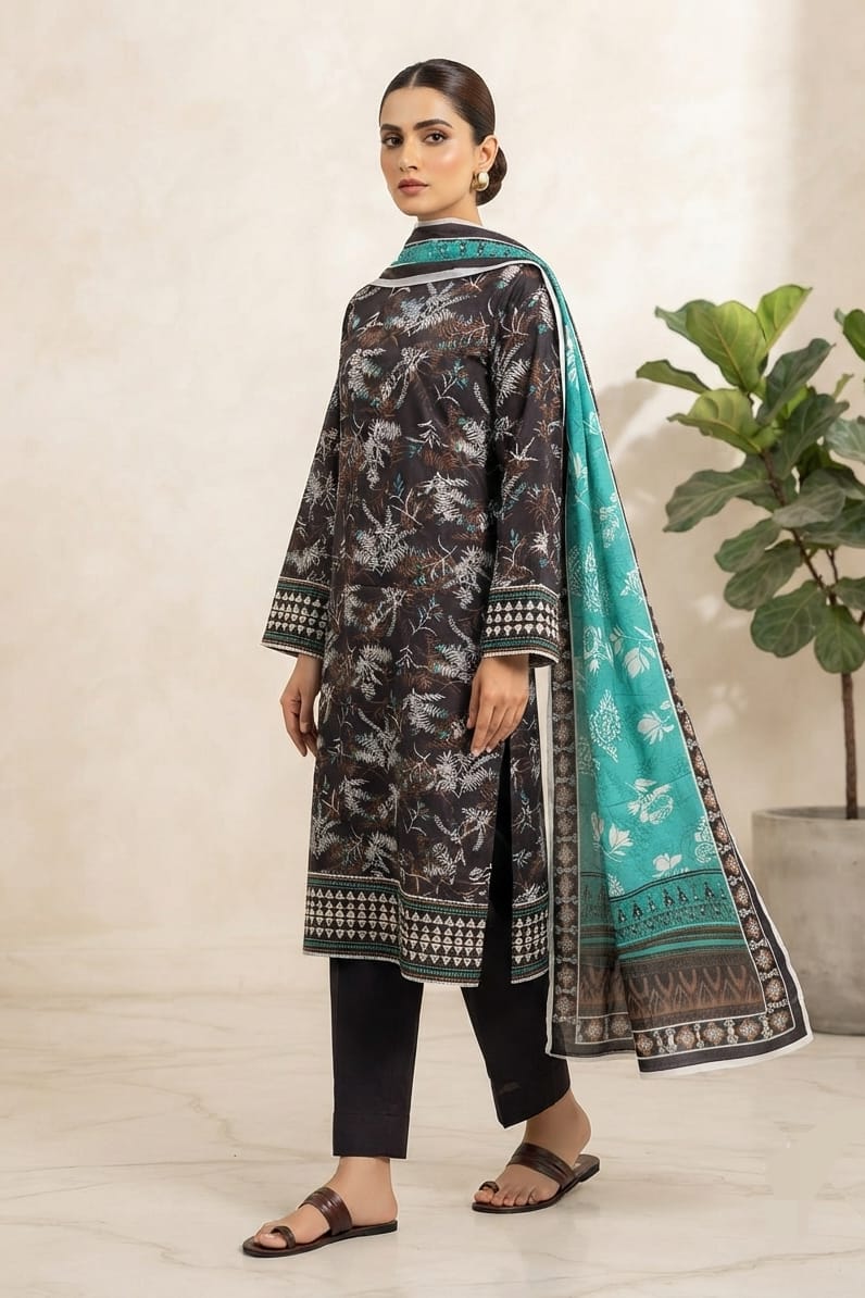 Saya Unstitched Printed Khaddar 3pc