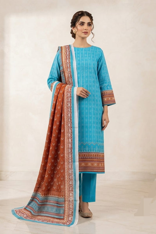 Saya Unstitched Printed Khaddar 3pc
