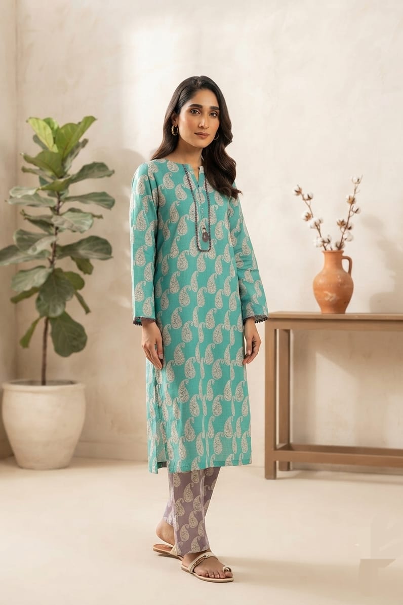 Al Karam Unstitched Printed Khaddar ST 2pc