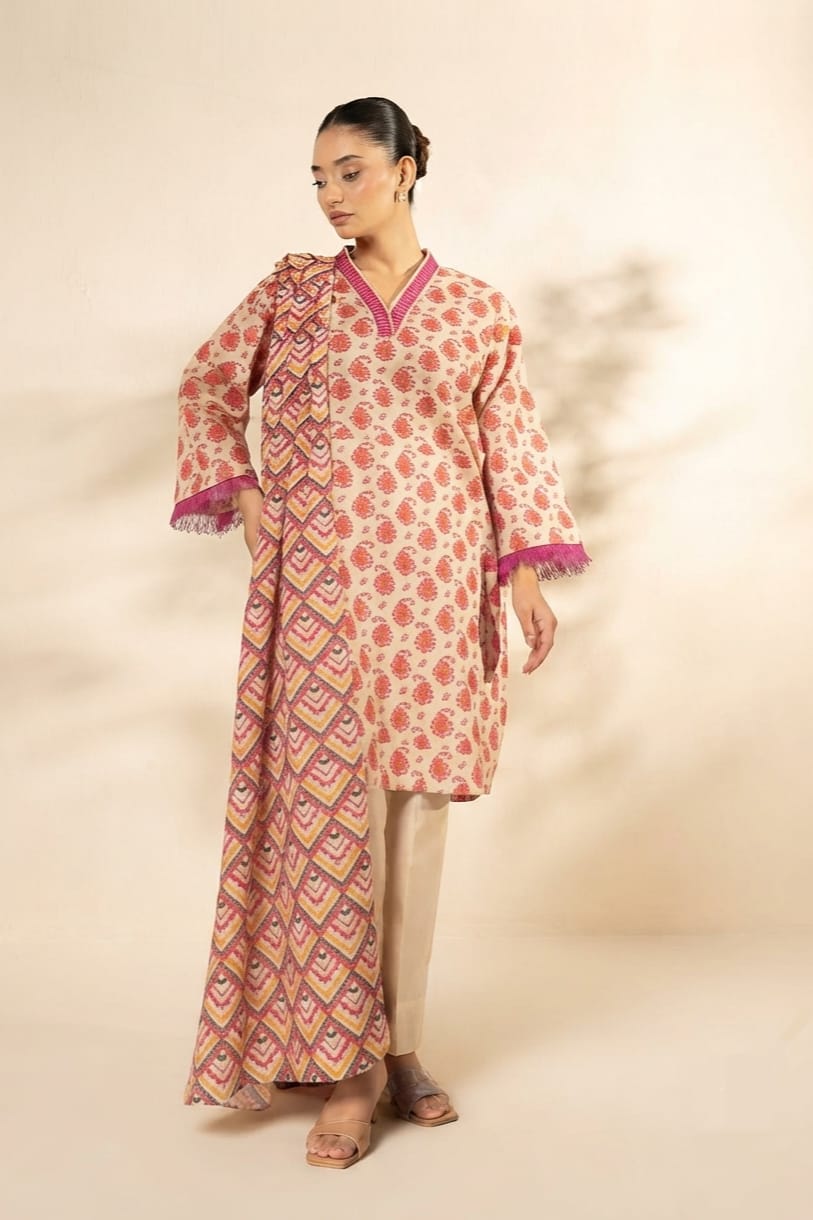 Al Karam Unstitched Printed Khaddar SD 2pc