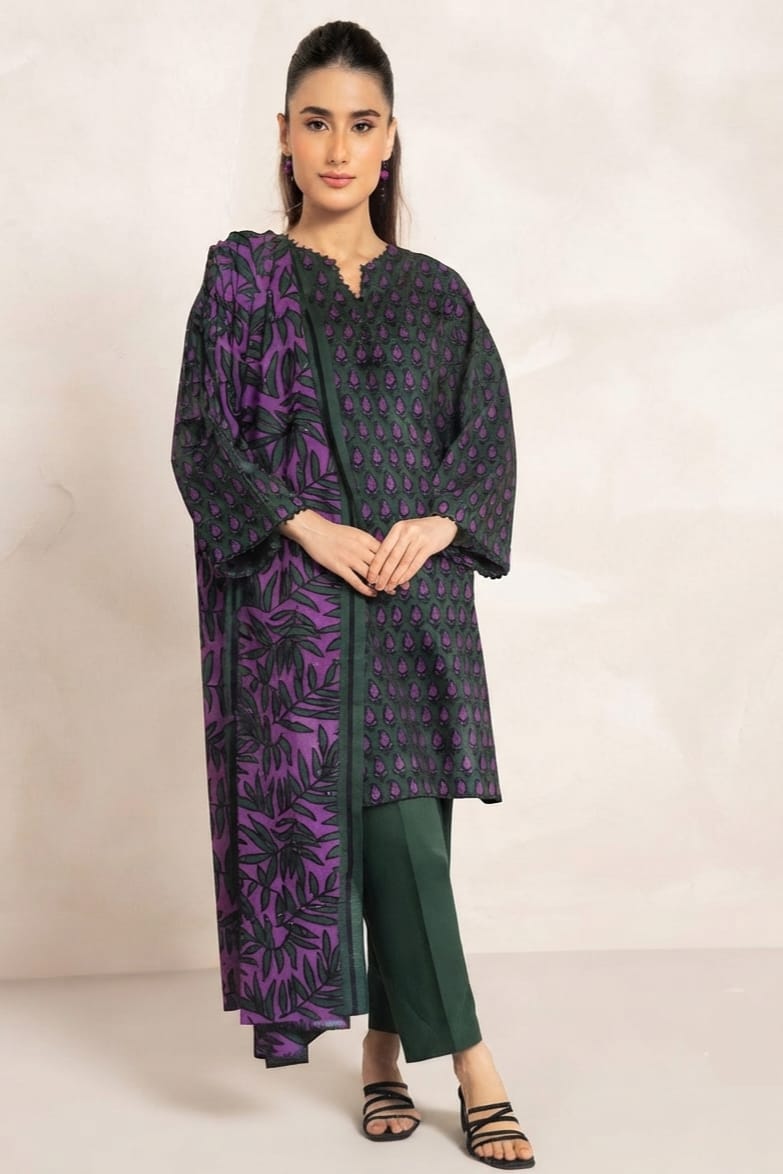 Al Karam Unstitched Printed Khaddar SD 2pc