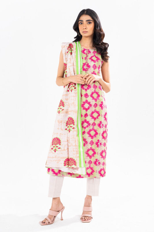 Al Karam Unstitched Printed Khaddar 3pc