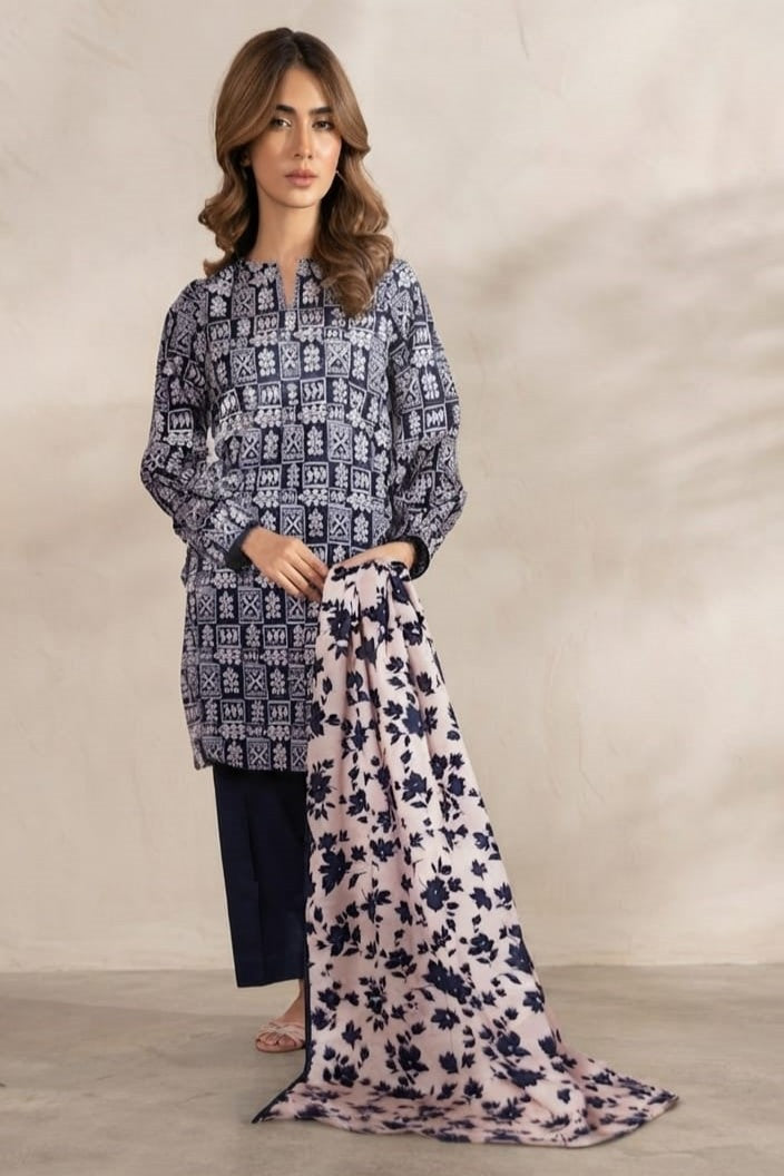 Al Karam Unstitched Printed Khaddar SD 2pc