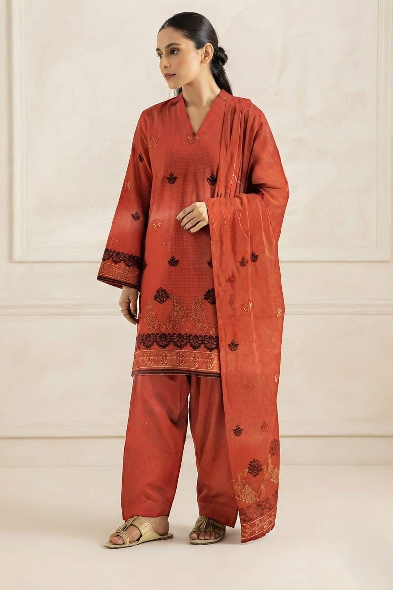 Saya Unstitched Printed Jacquard 3pc