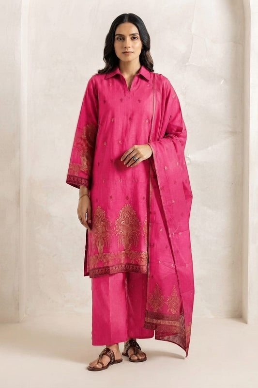 Saya Unstitched Printed Jacquard 3pc