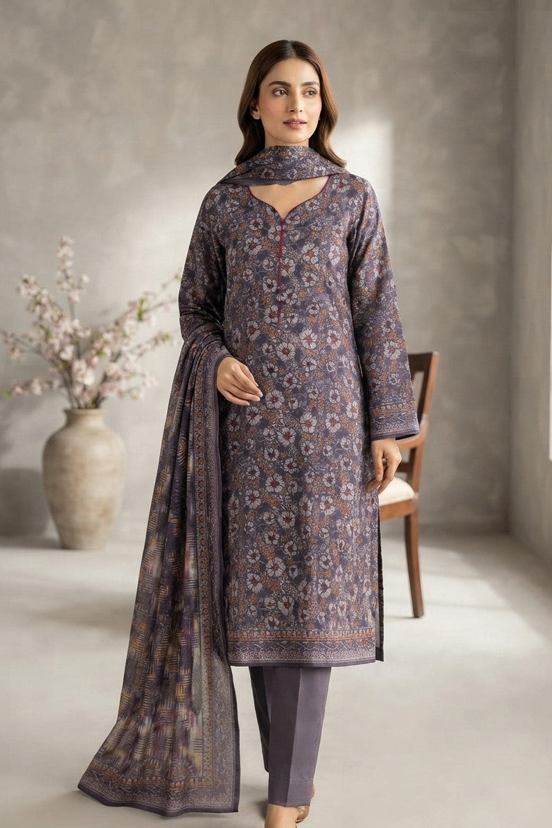 Mehka Unstitched Printed Dobby Viscose 3pc