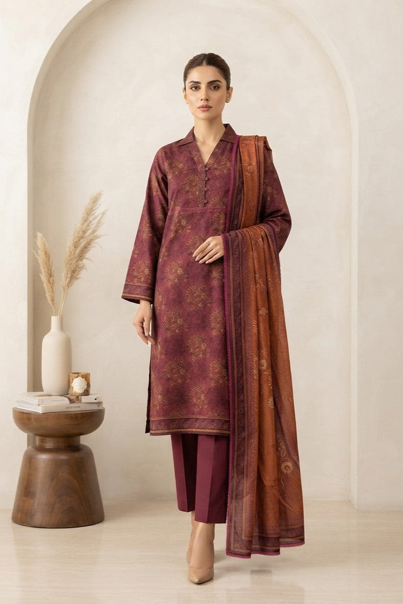 Mehka Unstitched Printed Dobby Viscose 3pc