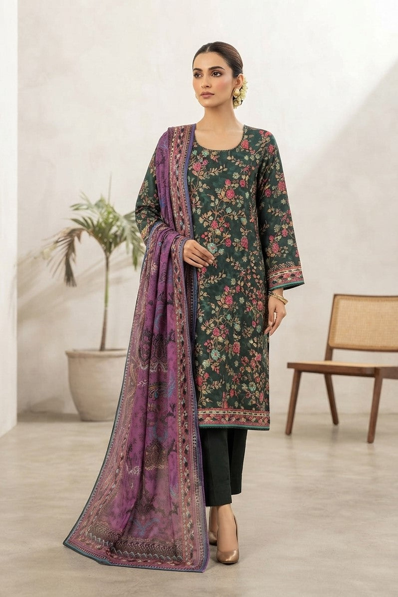Mehka Unstitched Printed Dobby Viscose 3pc
