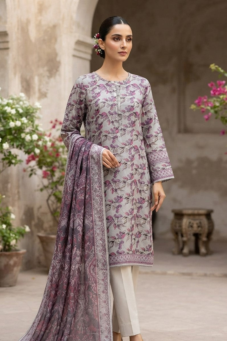 Mehka Unstitched Printed Dobby Viscose 3pc