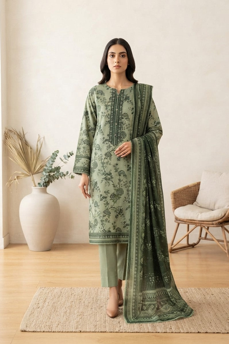 Mehka Unstitched Printed Dobby Viscose 3pc