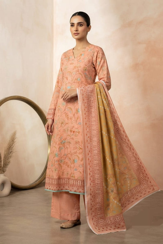Mix Brand Unstitched Printed Khaddar 3pc