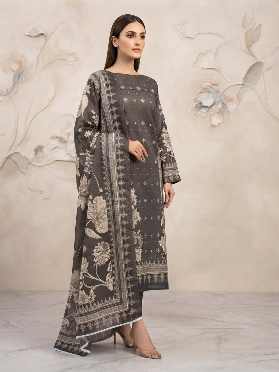 Sapphire Unstitched Printed Khaddar 3pc