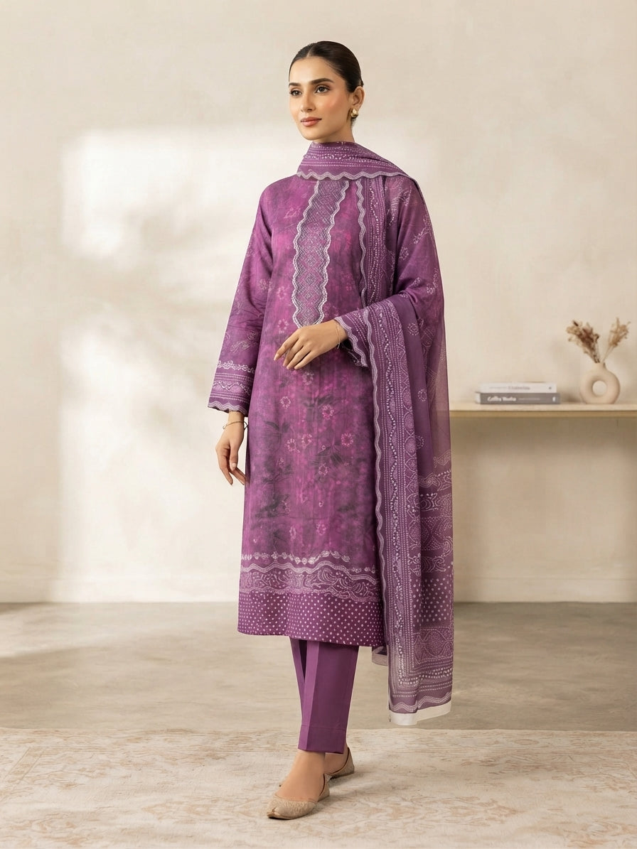 Sapphire Unstitched Printed Khaddar 3pc