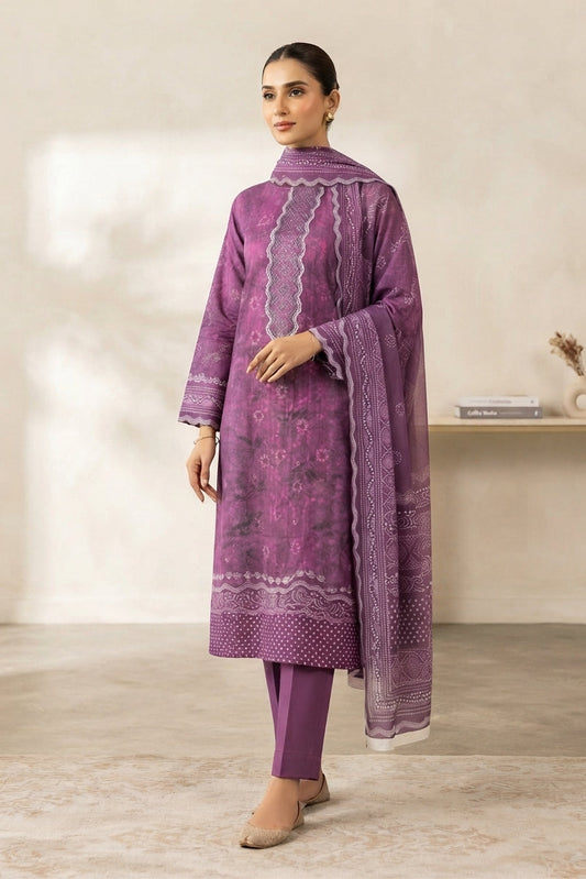 Sapphire Unstitched Printed Khaddar 3pc