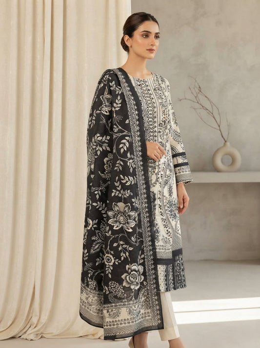 Sapphire Unstitched Printed Khaddar 3pc