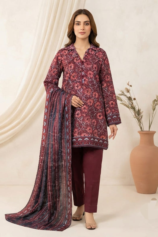 Zesh Unstitched Printed Air Jet Khaddar 3pc