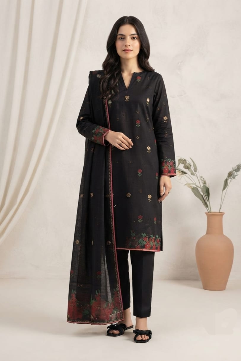 Saya Unstitched Jacquard 3pc