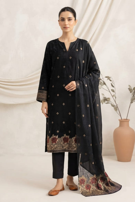Saya Unstitched Jacquard 3pc