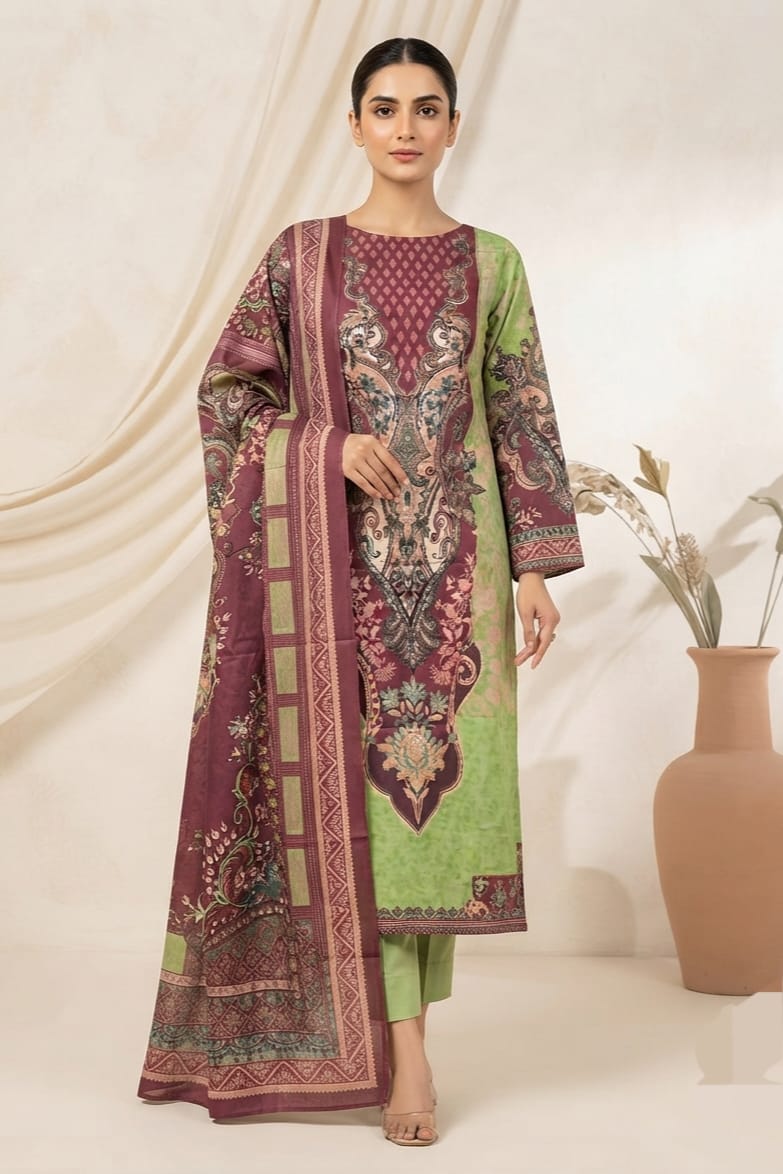 Asim Jofa Unstitched Printed Khaddar 3pc