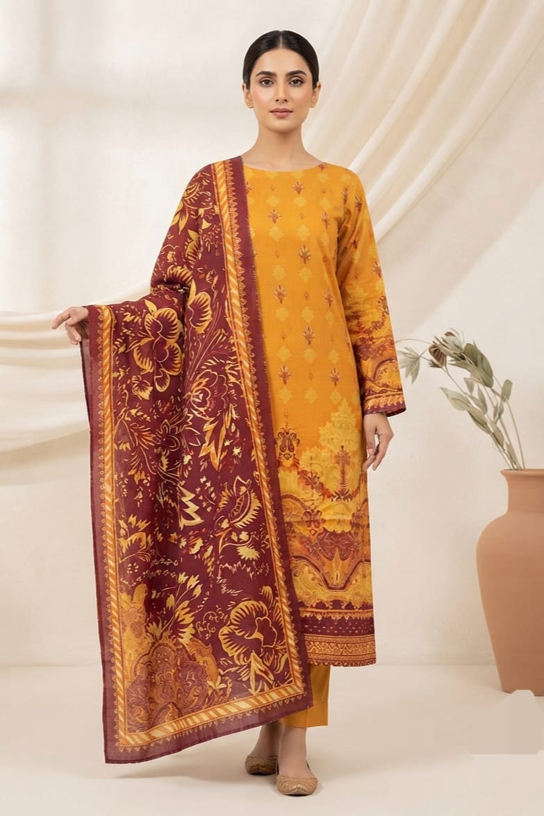 Asim Jofa Unstitched Printed Khaddar 3pc