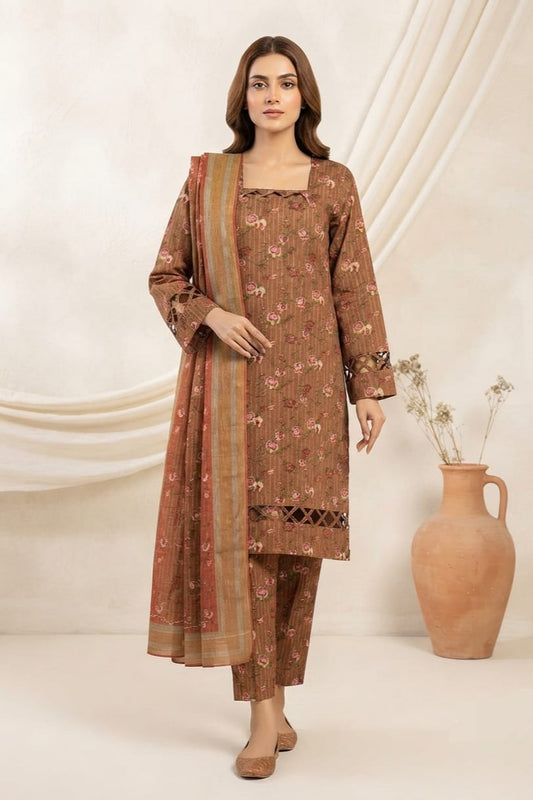 Safina Unstitched Printed Khaddar 3pc