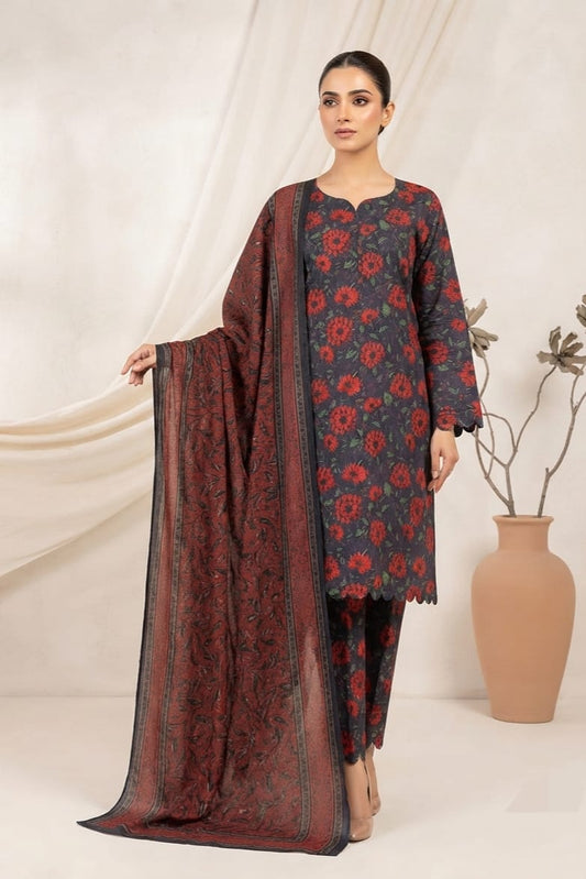 Safina Unstitched Printed Khaddar 3pc