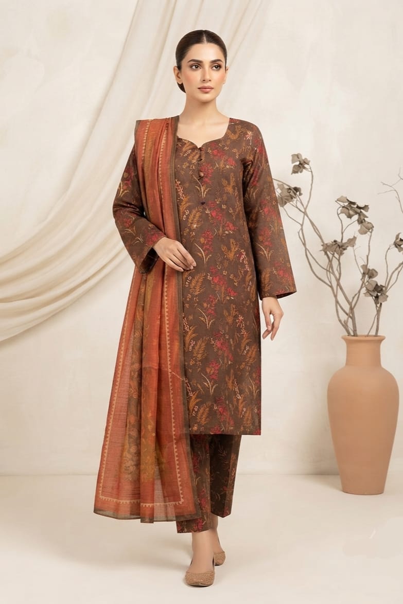 Safina Unstitched Printed Khaddar 3pc