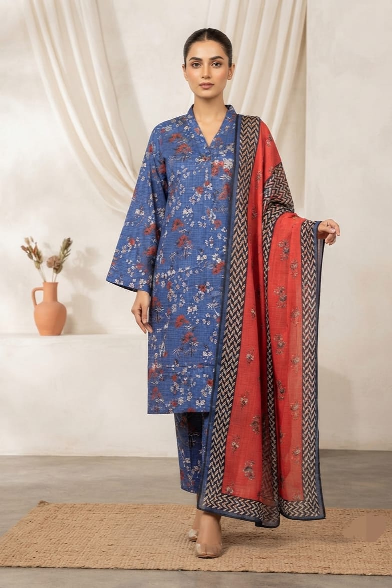Safina Unstitched Printed Khaddar 3pc
